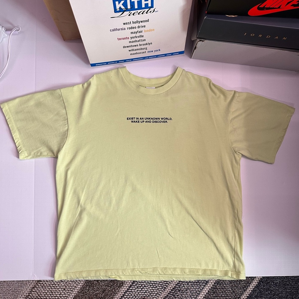Zara, lime green, graphic tee, US XL